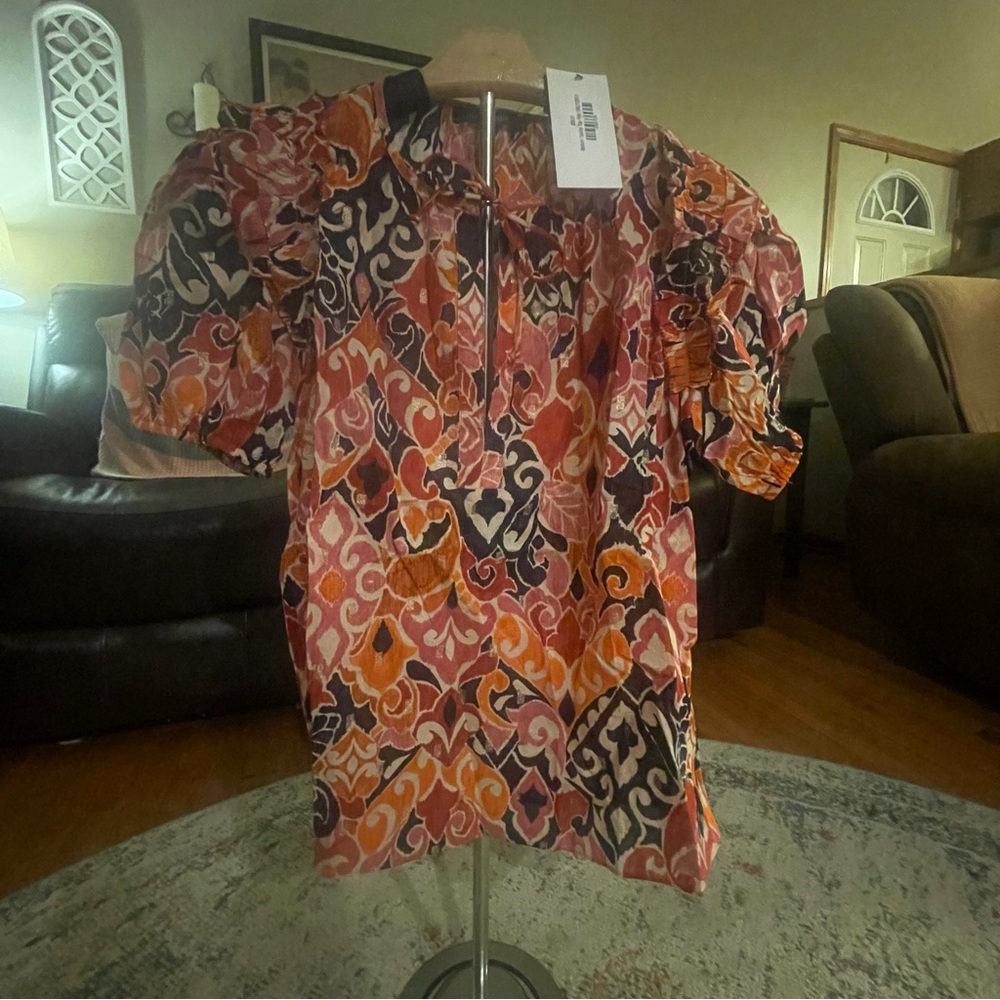 OLIVACEOUS Heidy Vibrant Multicolor Women's Top - Picture 3 of 7